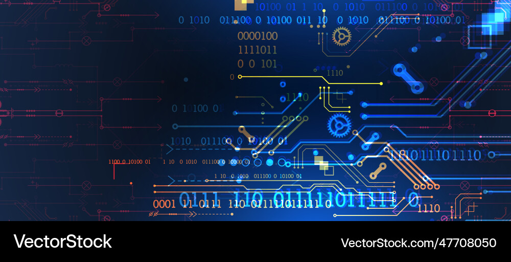 Abstract background on technological Abstract background on technological vector image