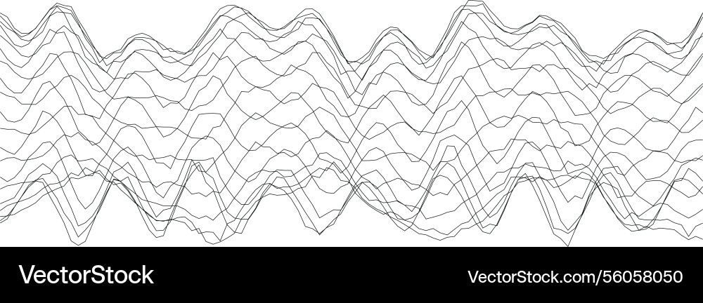 Abstract waveform pattern design for modern art vector image
