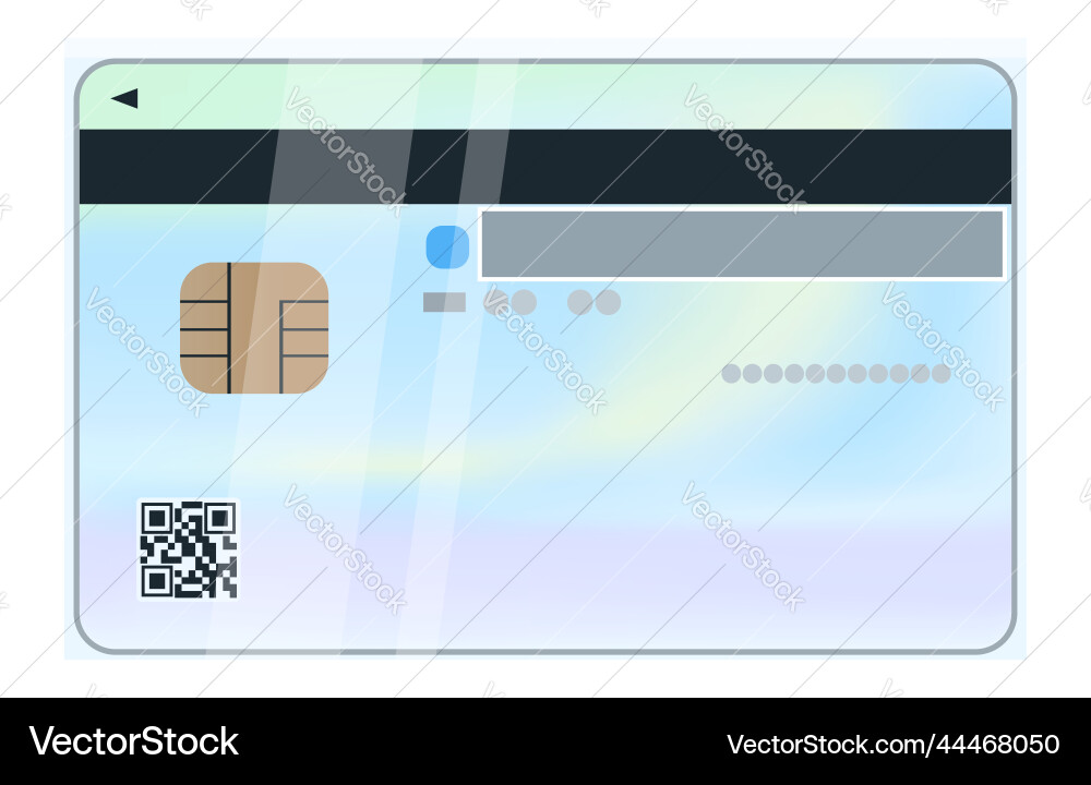 Back of my number card with a blindfold case Vector Image