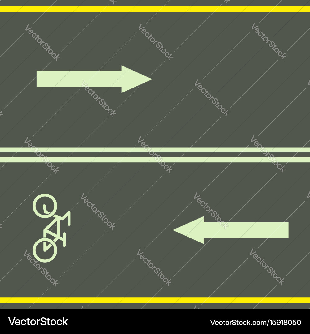 Cartoon Bike Path Icon Vector Image