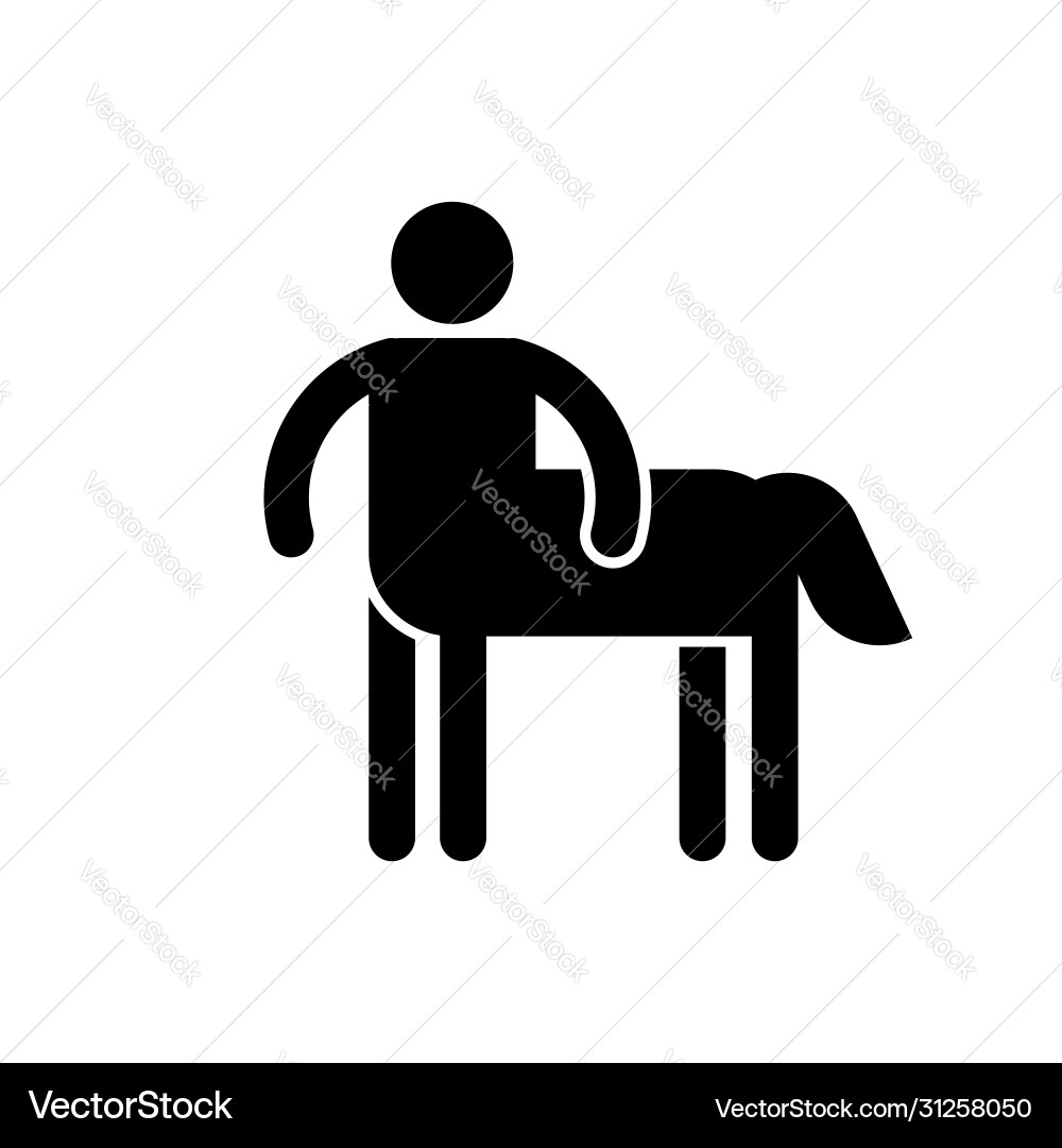 Centaur symbol pictogram half man horse sign Centaur symbol pictogram half man horse sign vector image