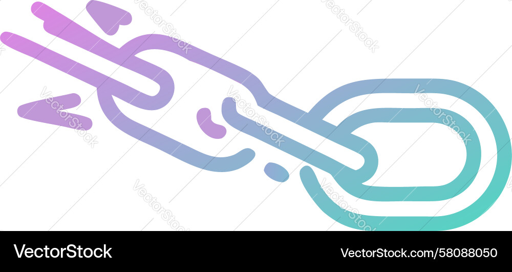 Dynamic Chain Link Icon Vector Image