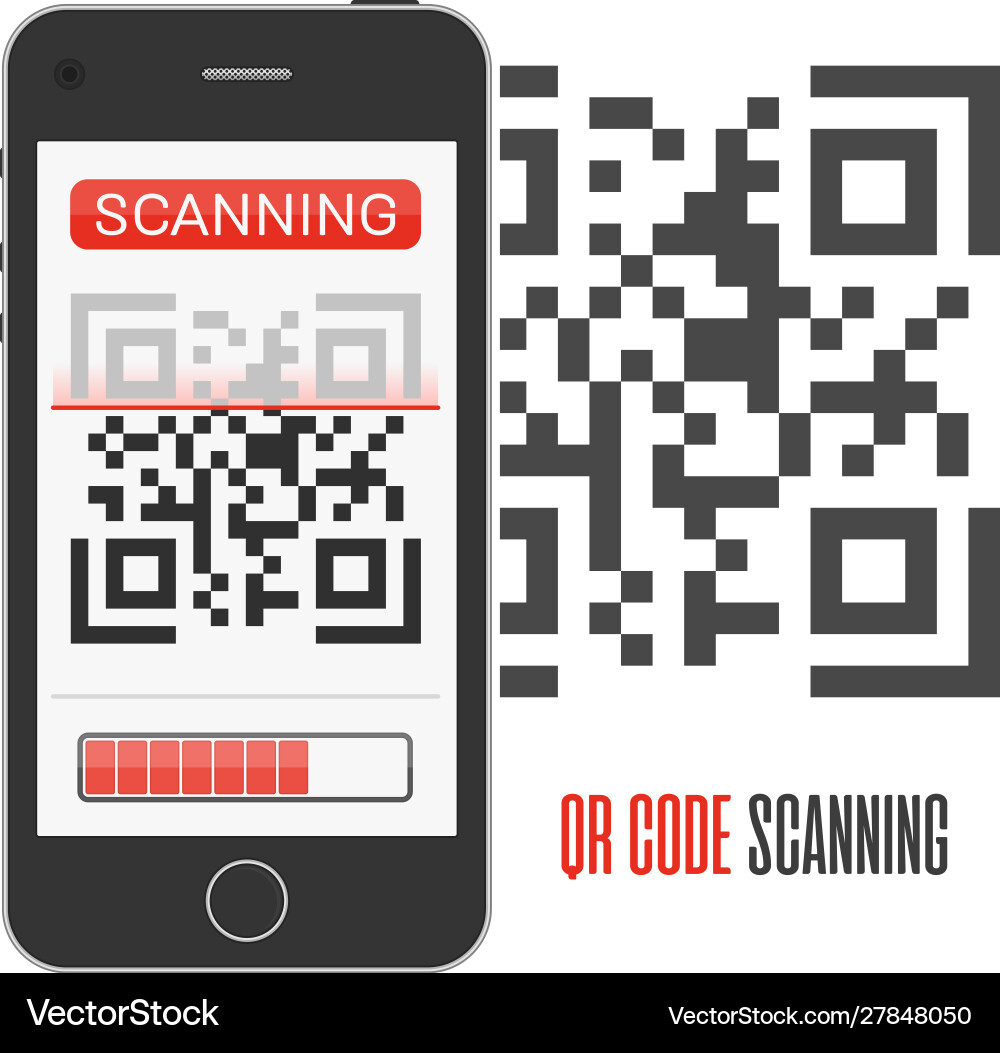 Qr code scanning vector image