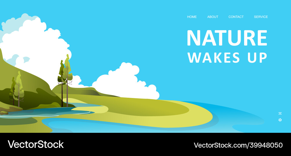 Sommer Natur Landschaft Konzept Banner Sommer Natur Landschaft Konzept Banner vektorbild
