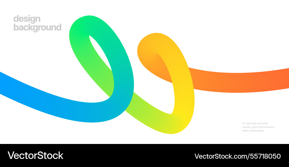 Template with colorful gradient squiggles shapes Vector Image