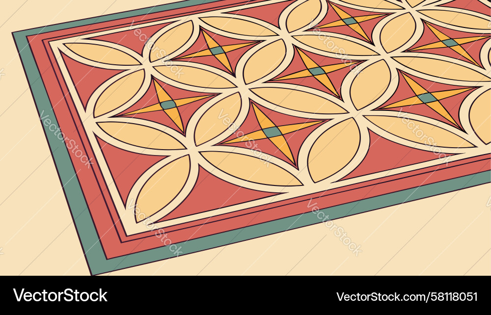 Geometric Circular Tile Pattern Vector Image