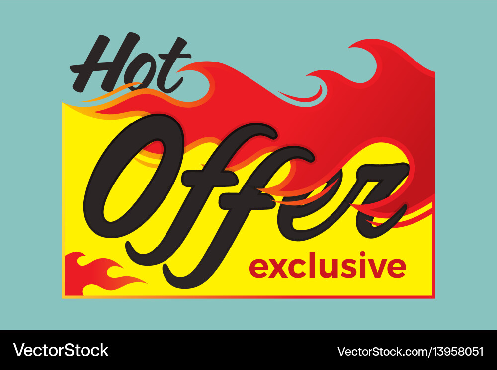 Hot deal price sale offer labels stickers Hot deal price sale offer labels stickers Vector Image