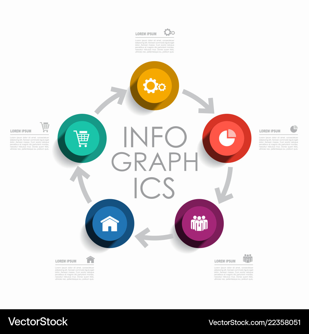 Infographic Template - Data & Concepts vector image