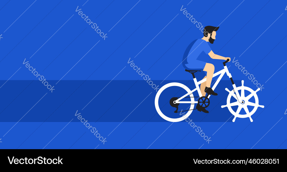 Open-source system - developer as bicyclist Open-source system - developer as bicyclist vector image