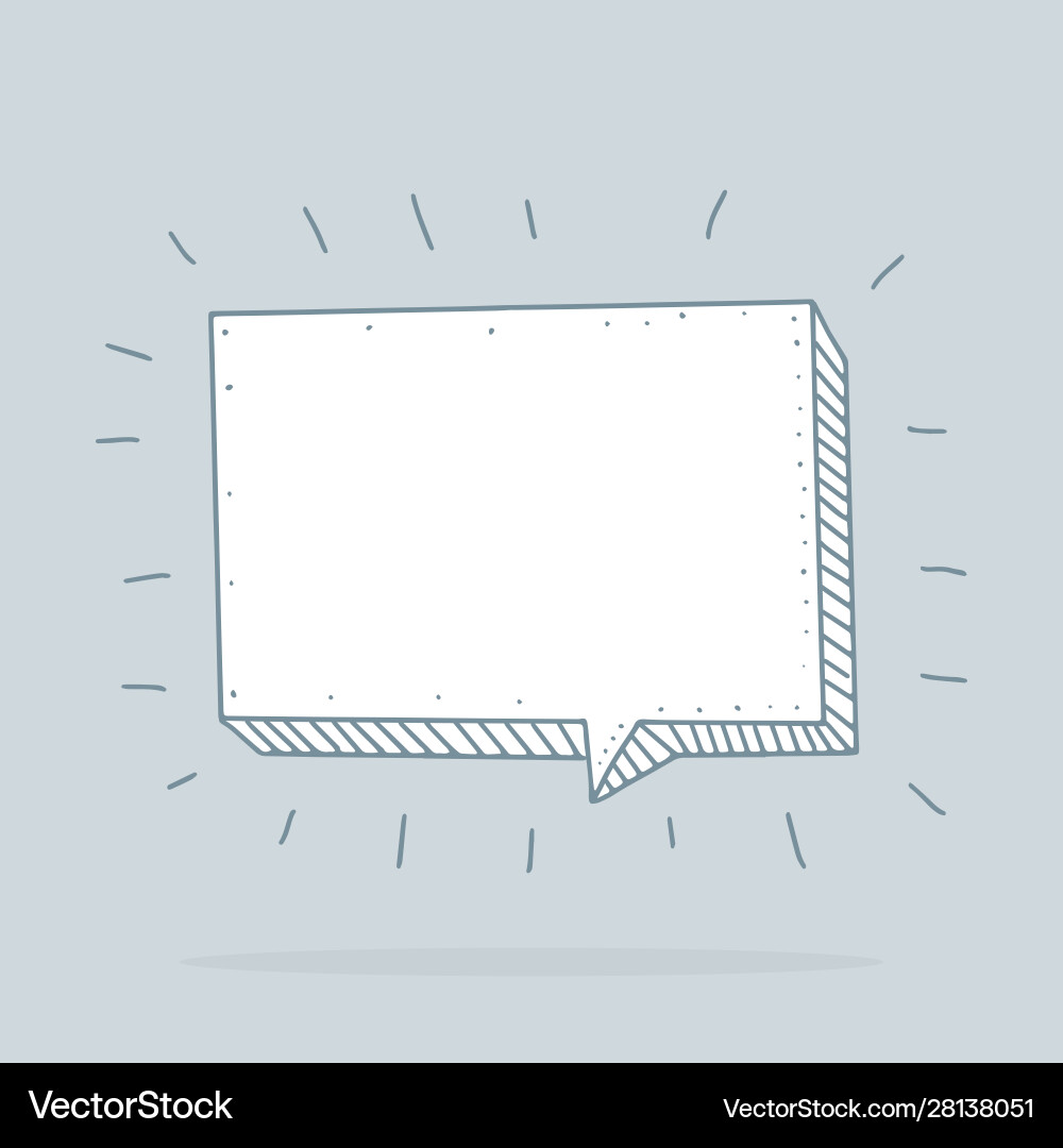 Speech bubble set in sketch hand drawn style Speech bubble set in sketch hand drawn style vector image
