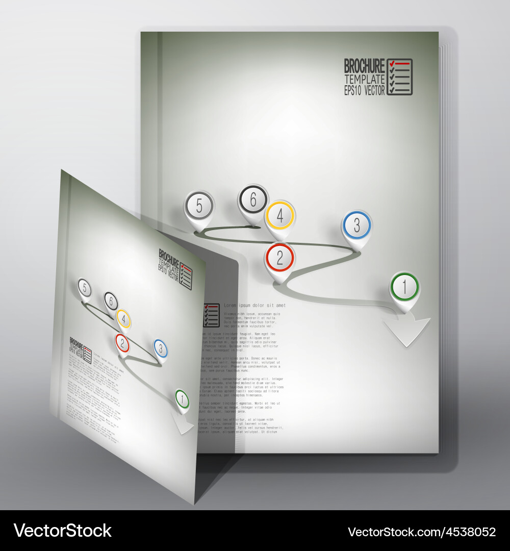 Arrow with pointer marks brochure flyer Vector Image