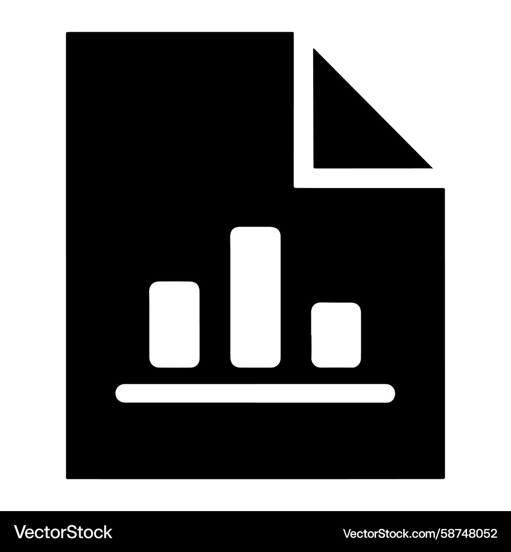 Bar Chart Document Icon Vector Image