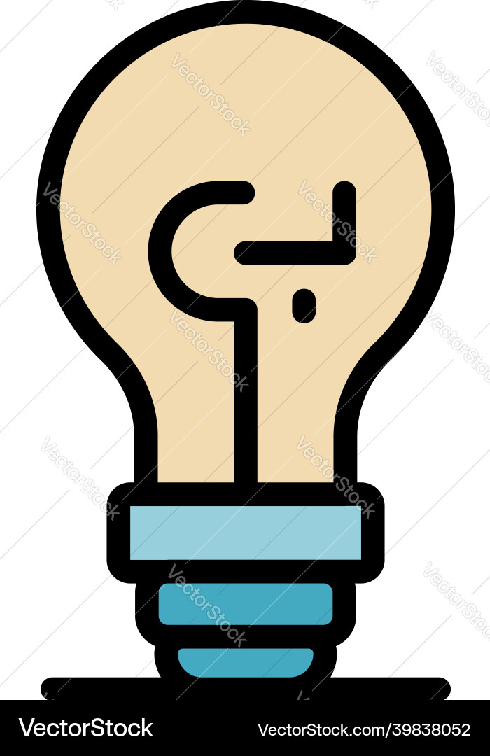 Bulb project icon color outline Bulb project icon color outline vector image