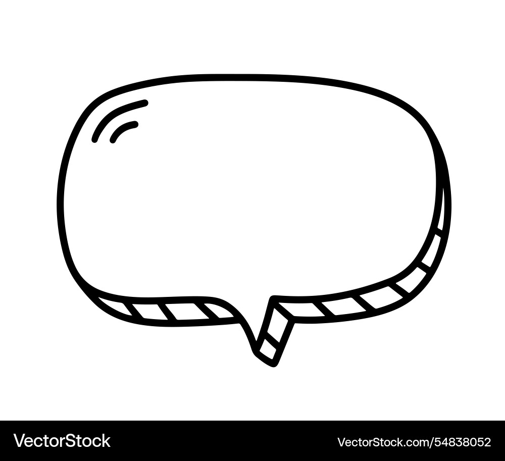 Chat speech bubble message text cloud shape vector image