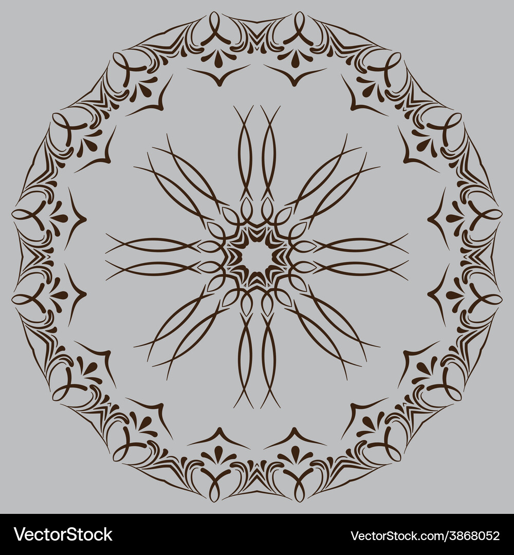 Circular abstract pattern in arabic style Vector Image