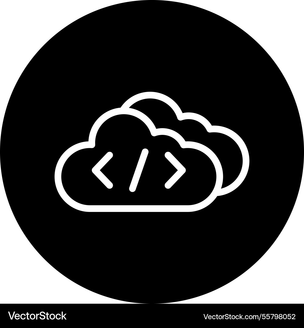 Cloud coding icon design vector image