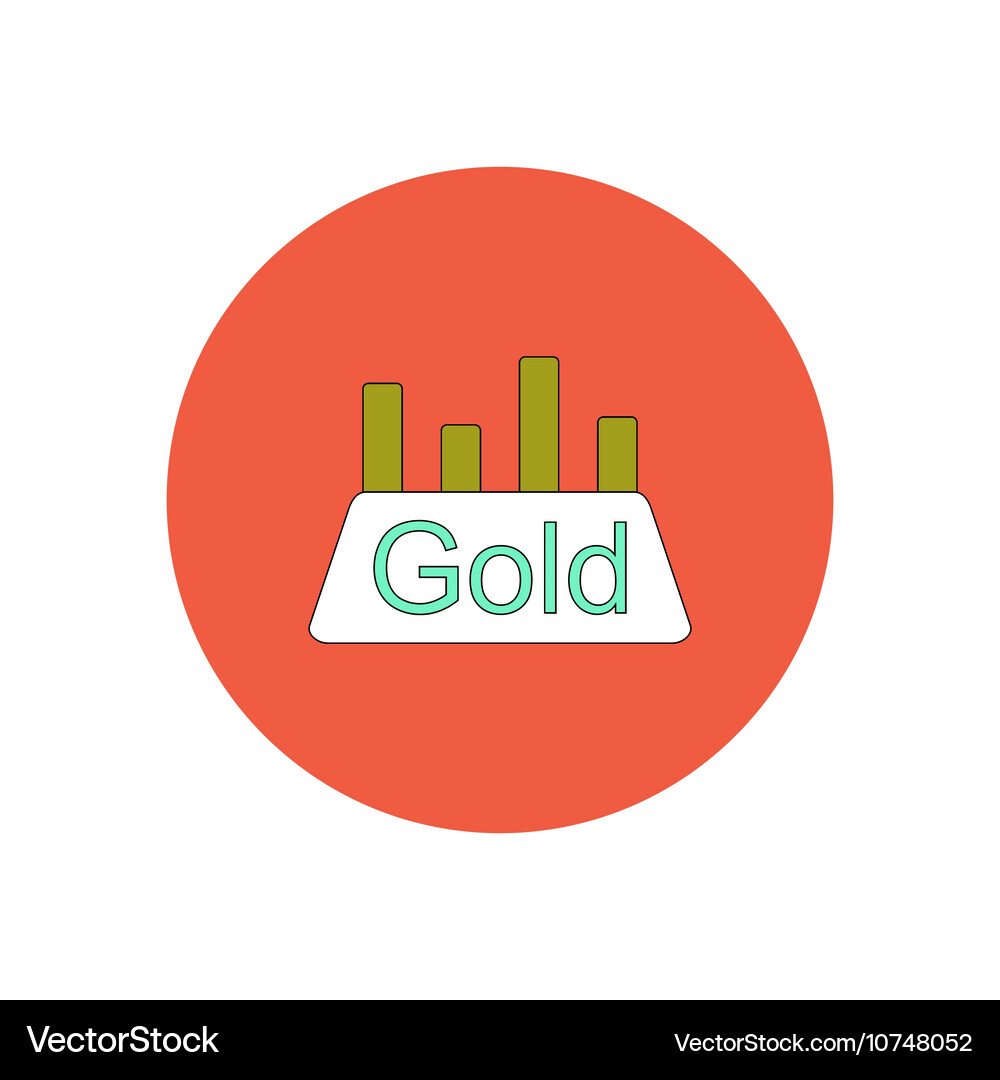 In flat design of column chart Vector Image