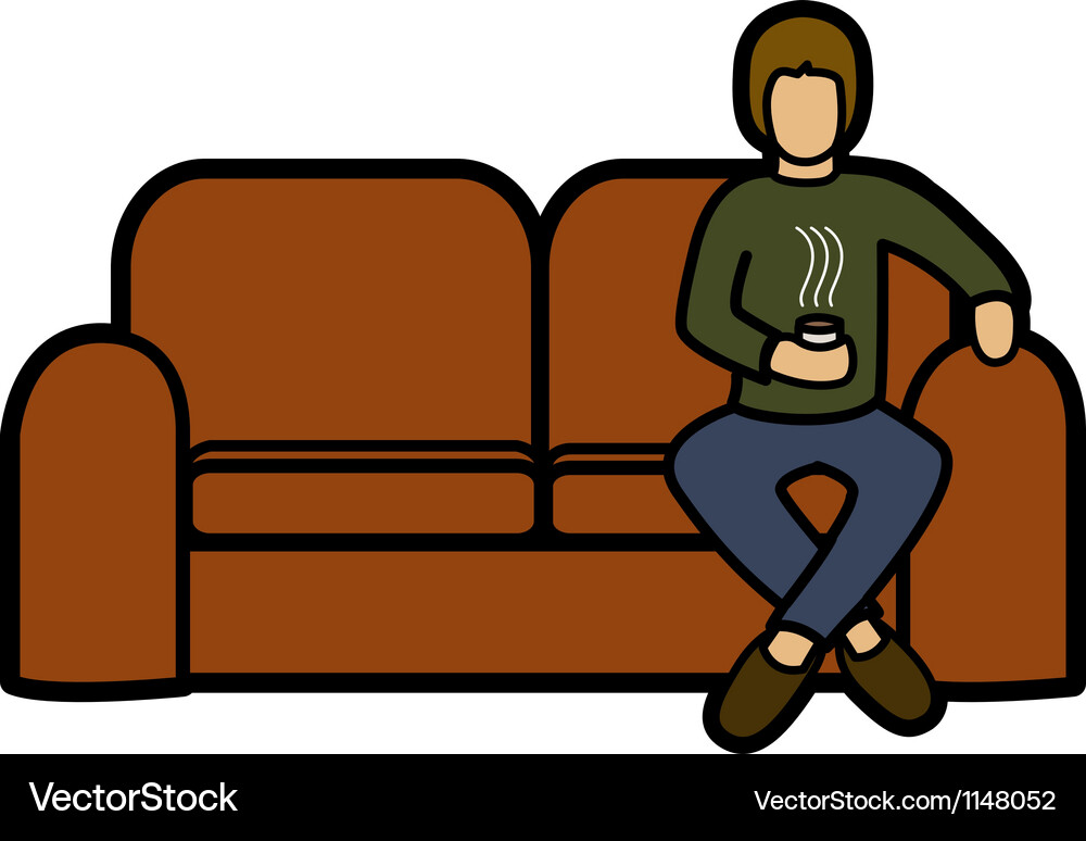 Man on a sofa Vector Image