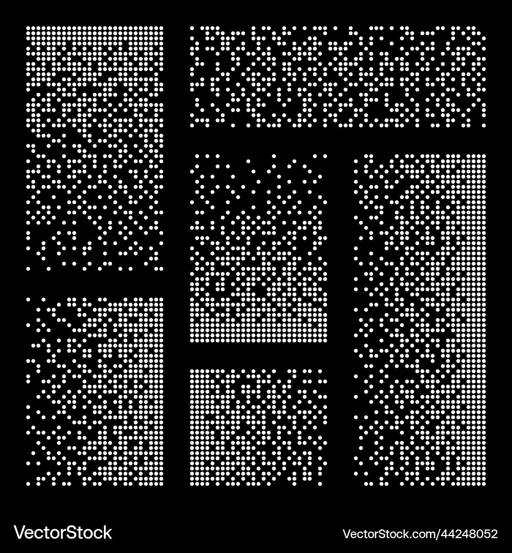 Pixel disintegration decay effect various Pixel disintegration decay effect various vector image