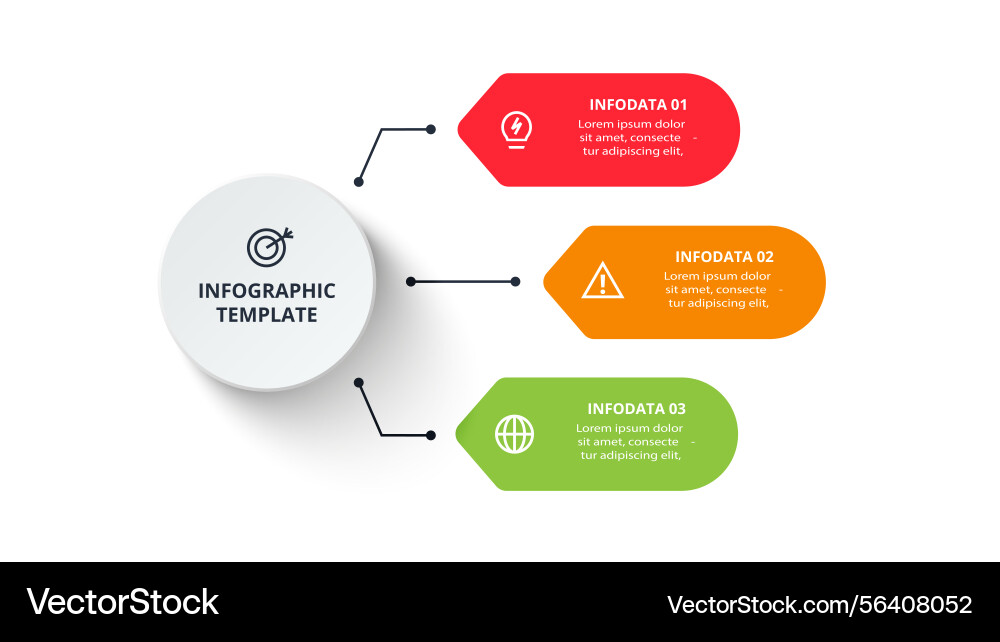 Prozessdiagrammelemente des Diagrammdiagramms mit 3 Vektorbild