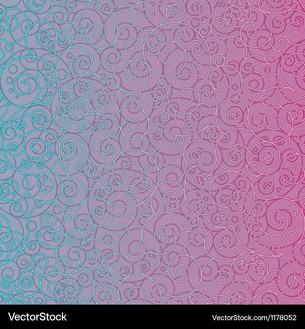 Retro Floral Scroll Pattern Vector Image