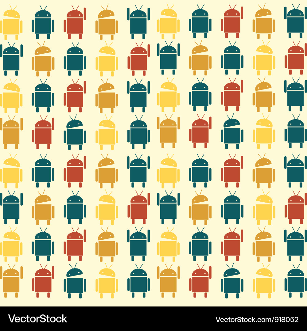 Robot Retro Pattern vector image