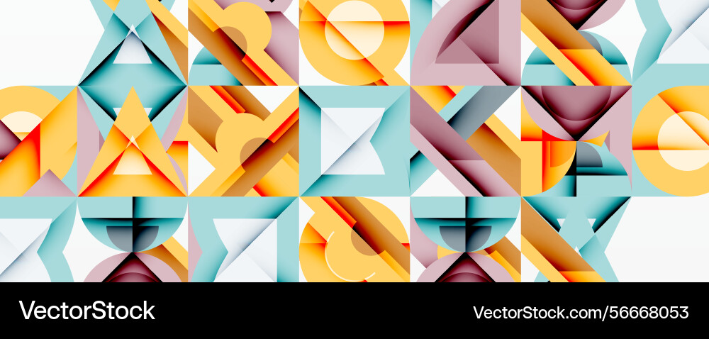 Abstract geometric pattern squares triangles Abstract geometric pattern squares triangles vector image