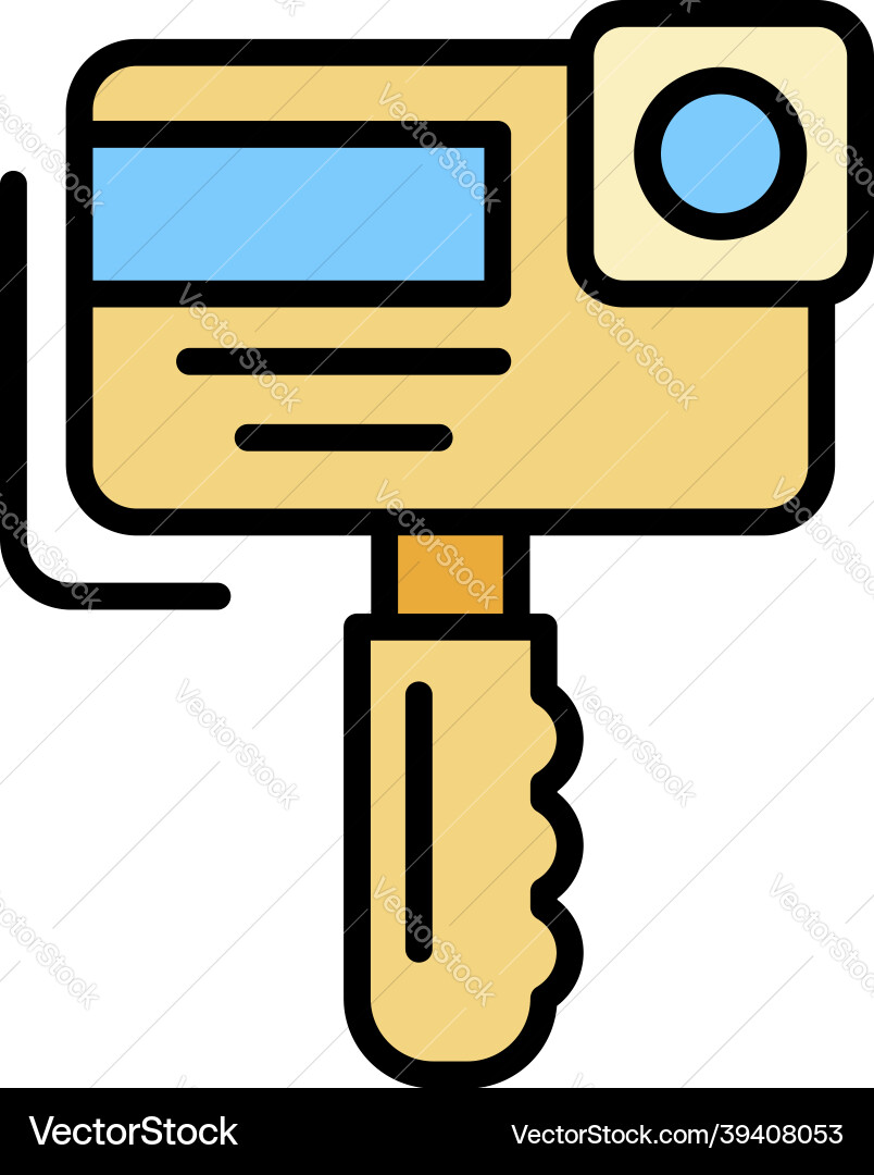 Action camera icon color outline Action camera icon color outline vector image