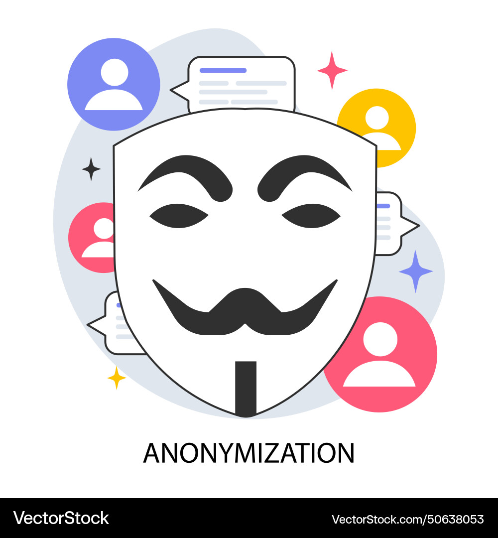 Anonymization anonymous unrecognizable profile Vector Image