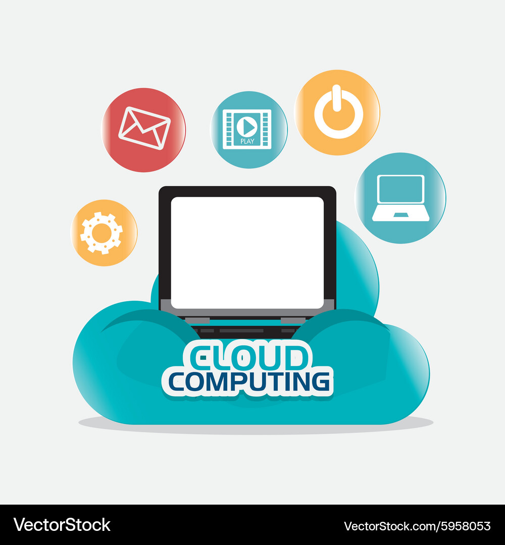 Cloud computing design Vector Image