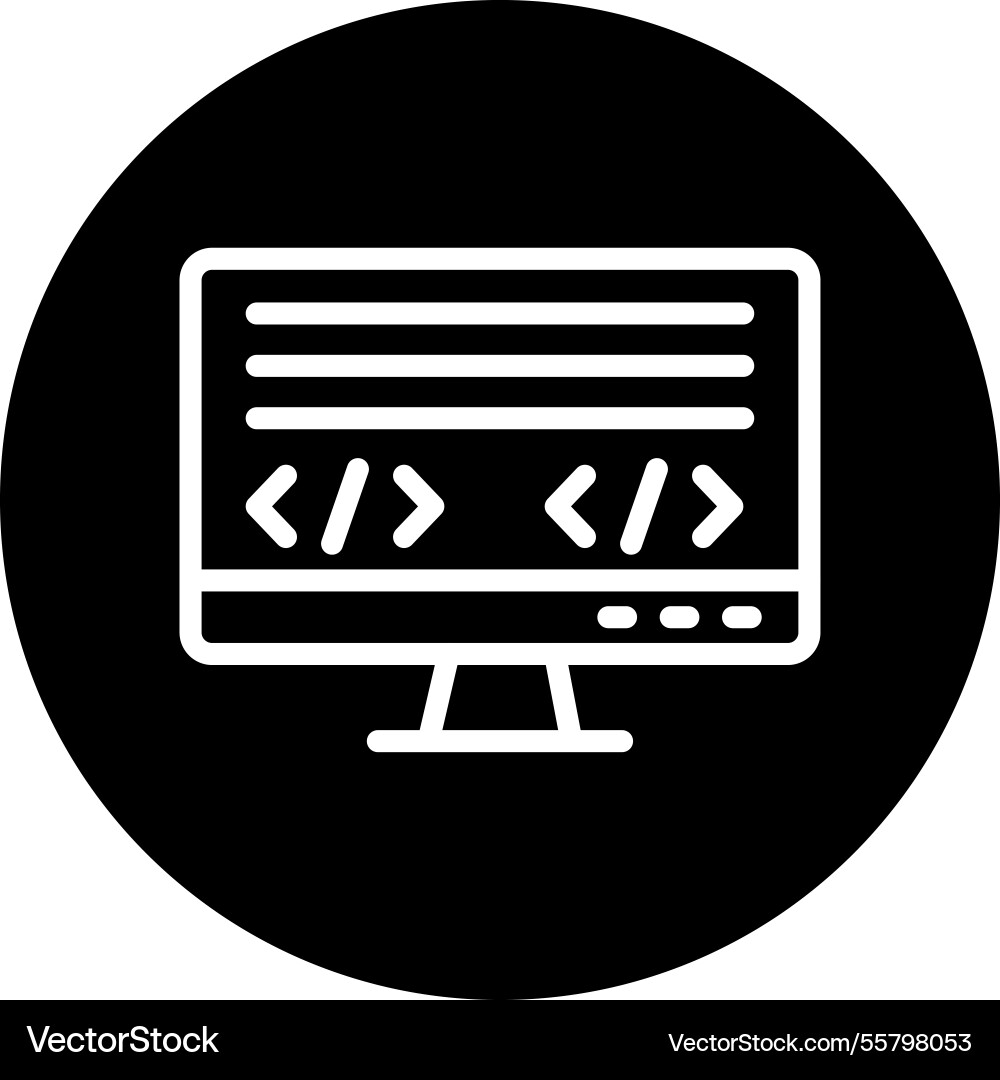 Coding language icon design vector image