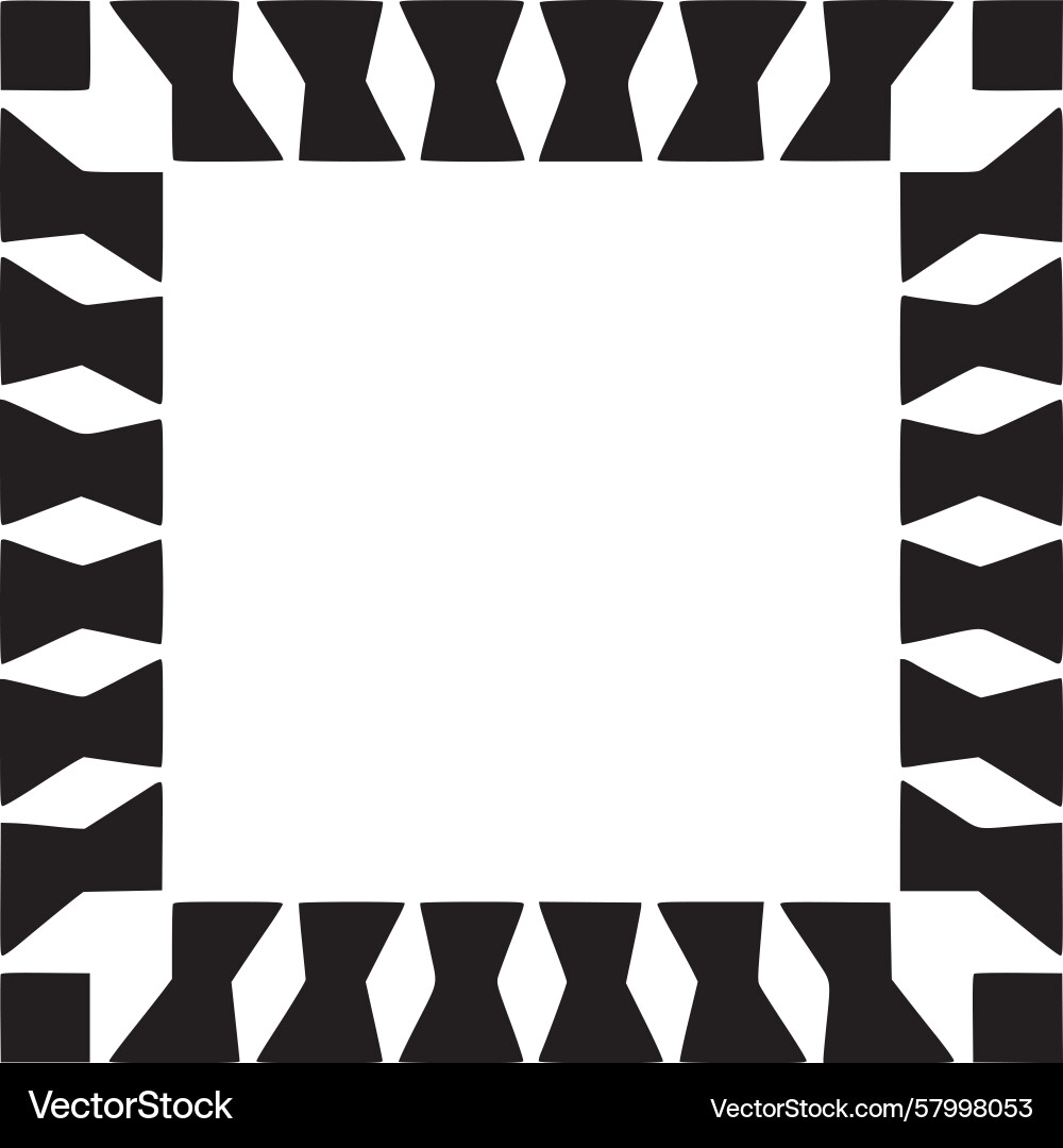 Intricate Geometric Frame Pattern Vector Image