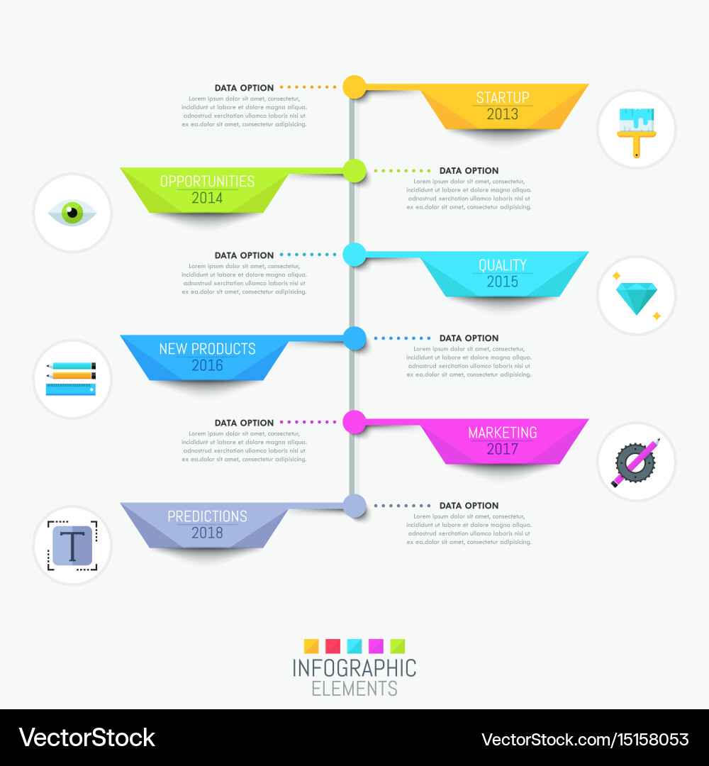 Modern infographic design template with vertical – Royalty-Free Vector |  VectorStock, image size:1000x1080