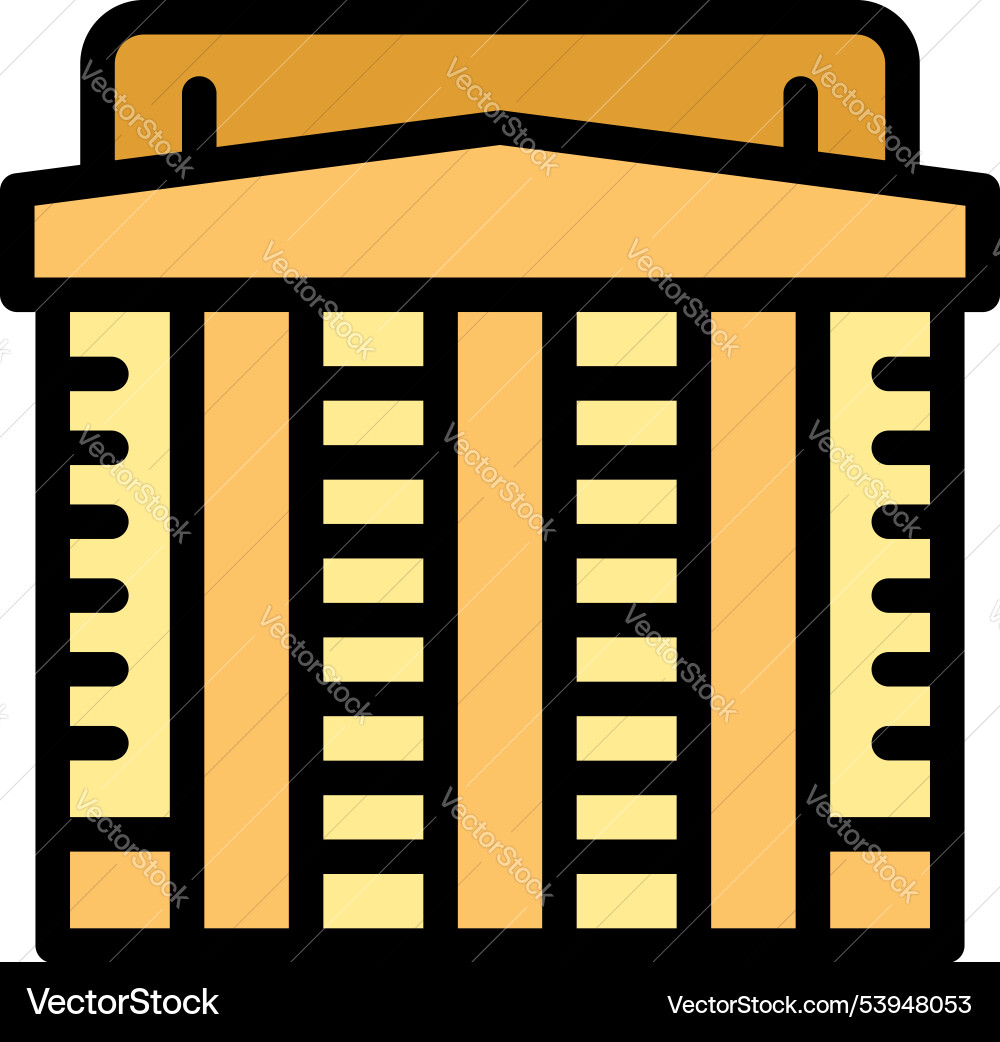 Parliament building with columns showing Vector Image