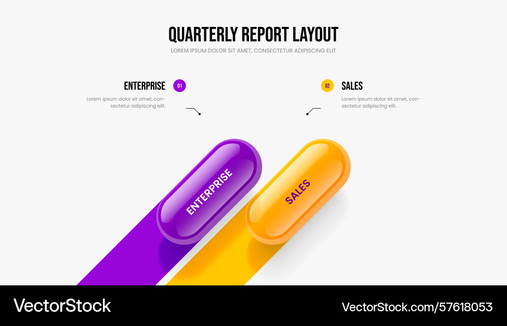 Service insight 2 element diagram frame template Vector Image