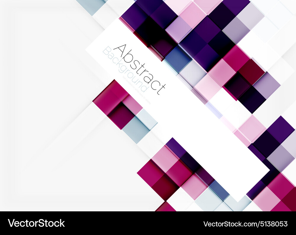 Square shape mosaic pattern design universal Vector Image