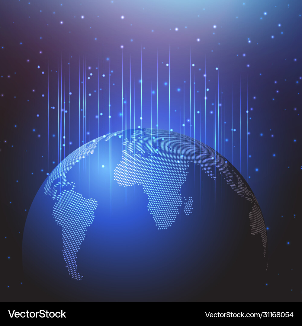 Abstract background with a world globe design vector image