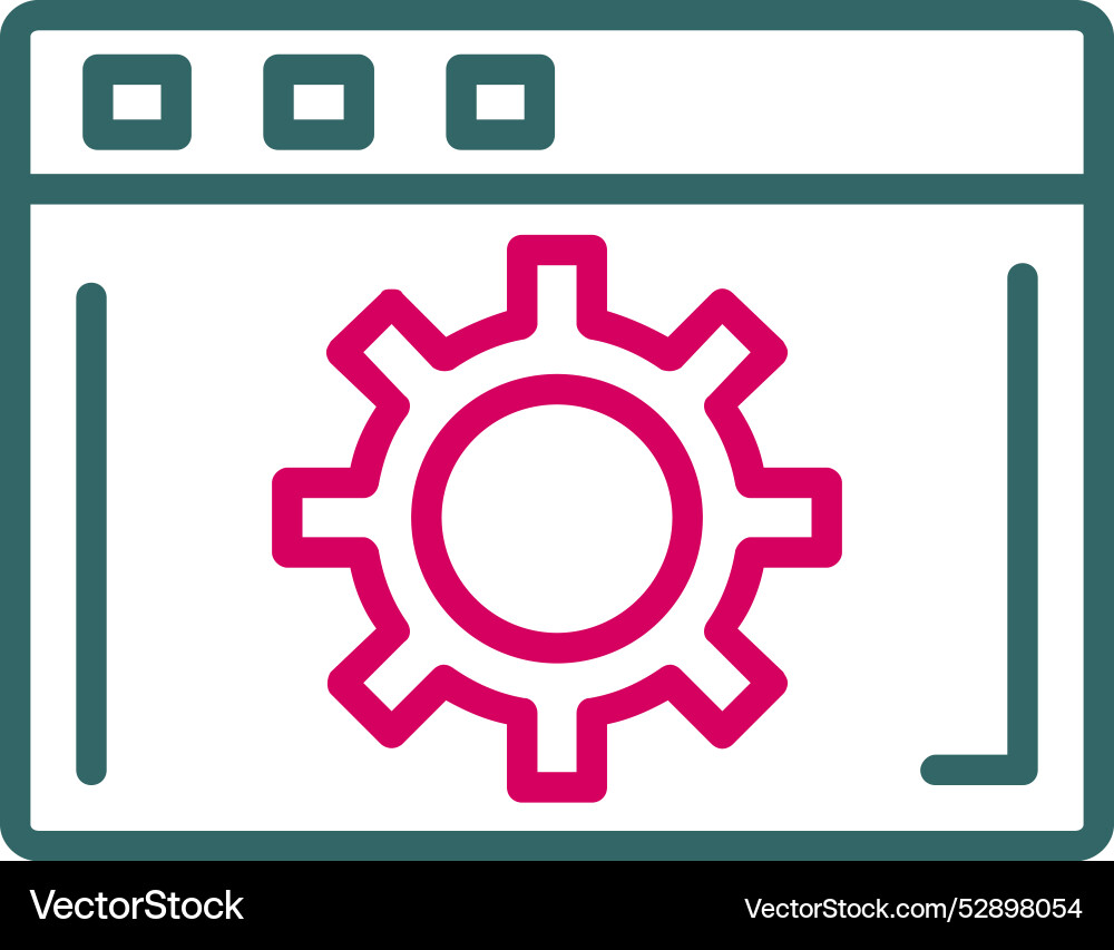 Browser settings icon design Vector Image