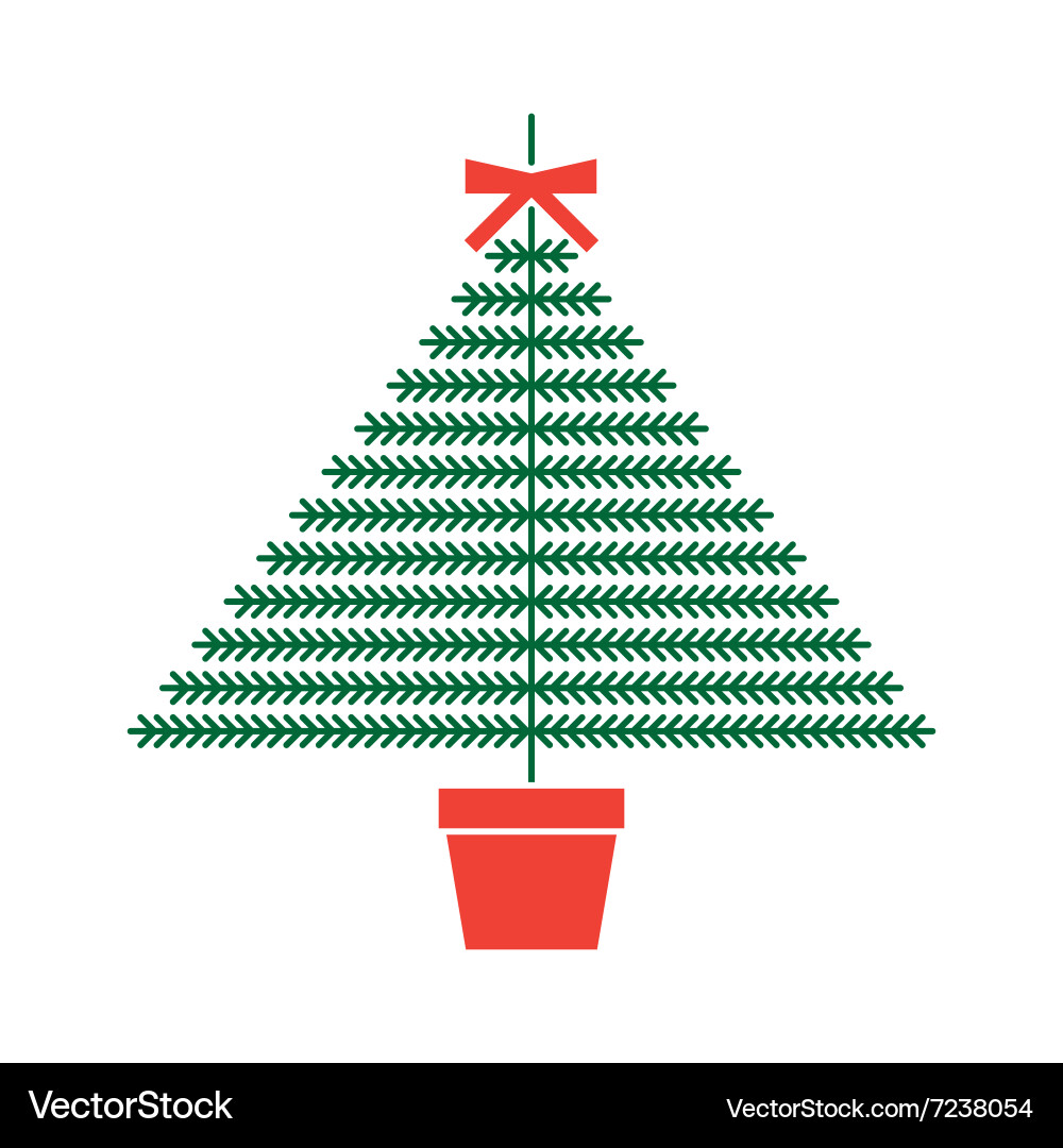 Christmas Tree Silhouette Vector Image