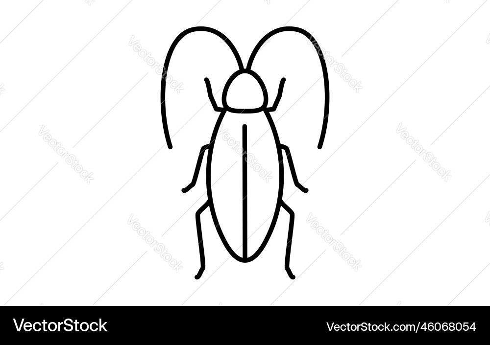 Cockroach a simple icon of unpleasant pests Vector Image