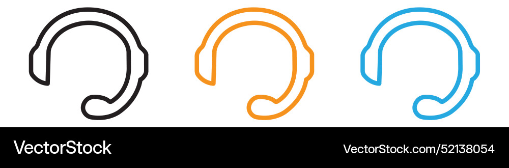 Headset logo set collection for web app ui Headset logo set collection for web app ui Vector Image