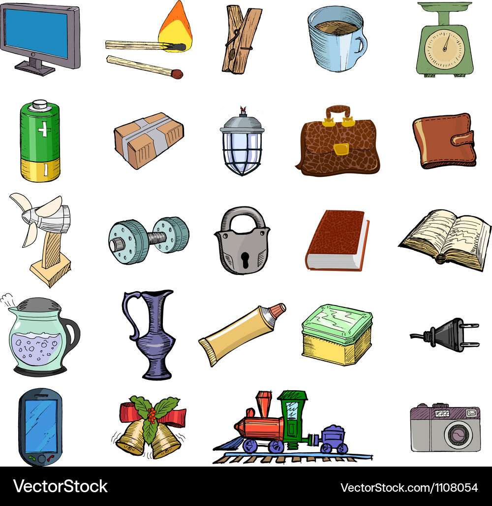 Home related objects Vector Image