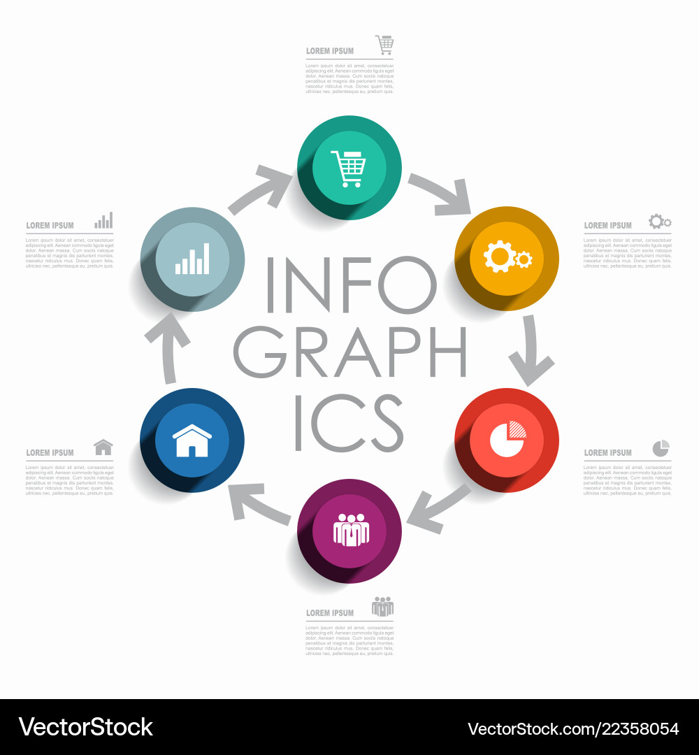 Infographic Template - Data & Concepts vector image