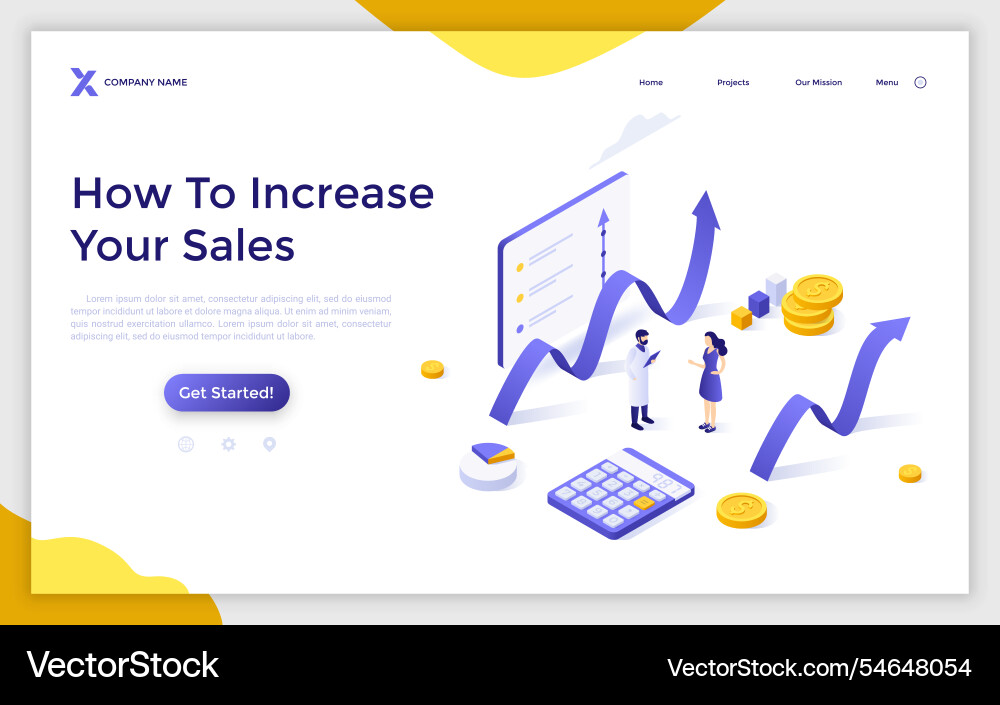 Modern isometric business template Modern isometric business template vector image