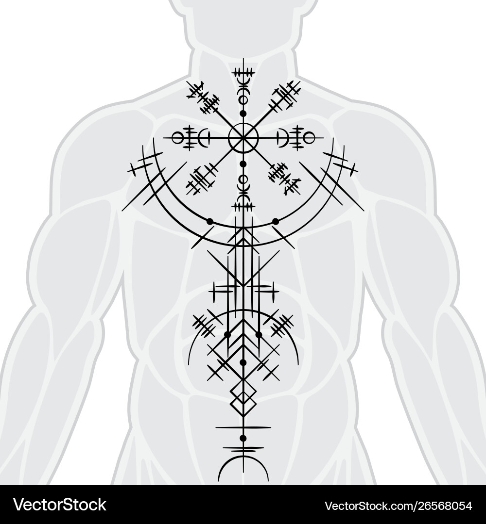 Norse Magic Symbol Viking Vector Image