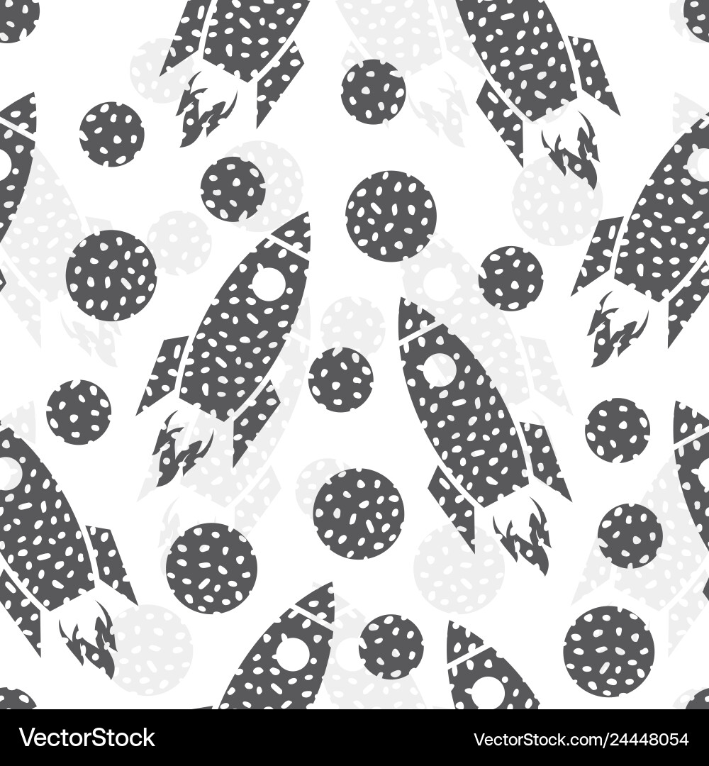 Seamless pattern with rocket abstract background Seamless pattern with rocket abstract background vector image