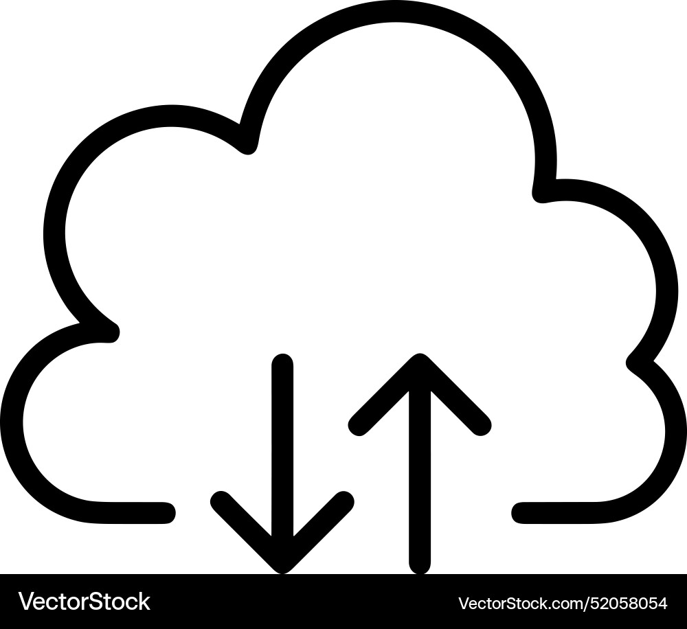 Upload outline icon symbol image Vector Image