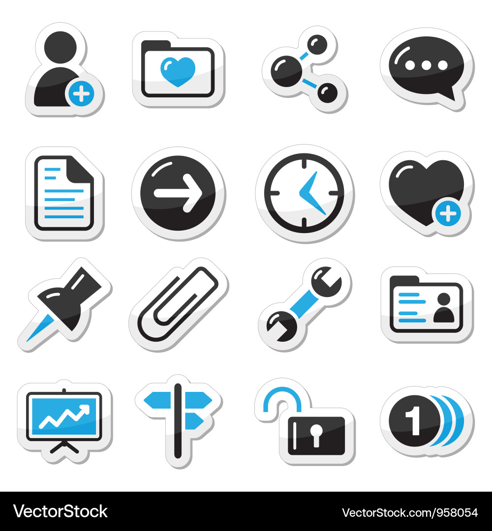 Web Navigation Icons Vector Image