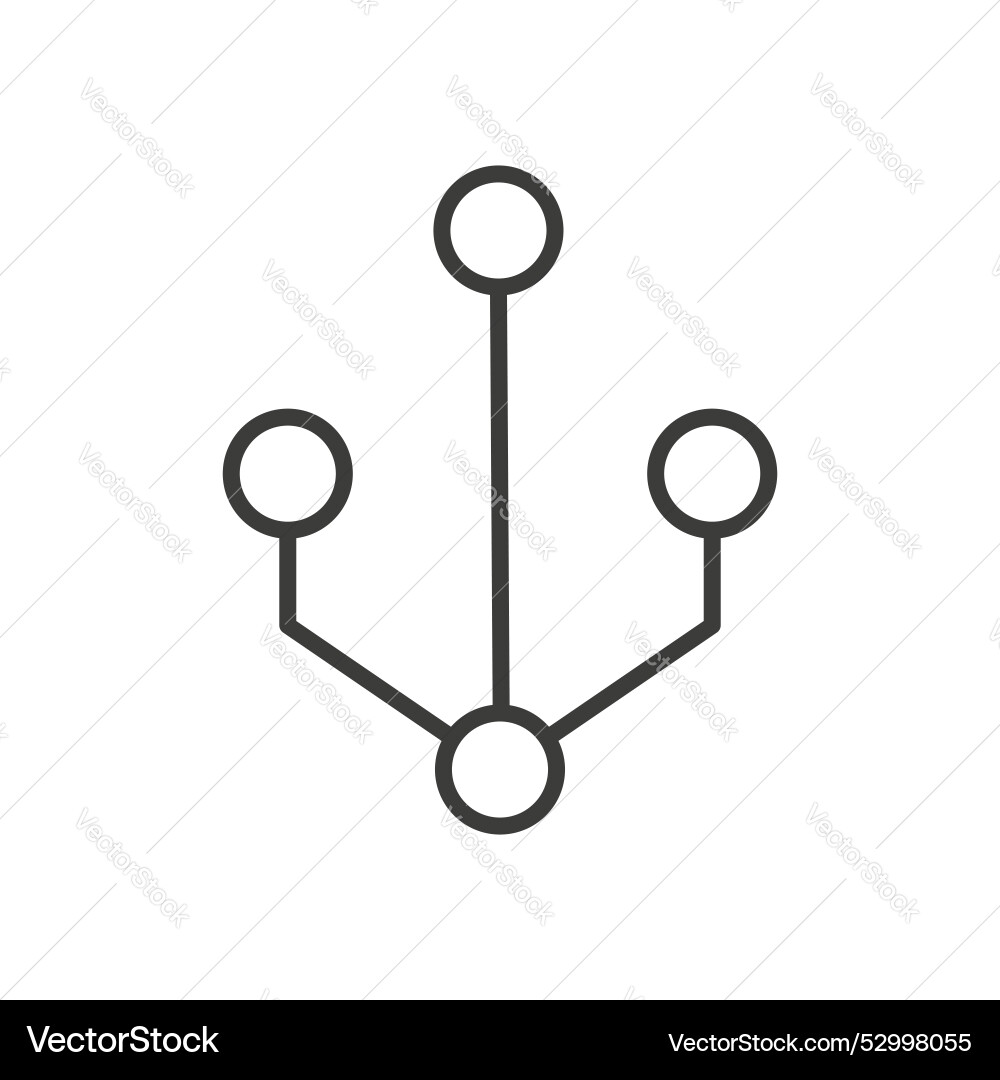 Code branch icon set merge data request symbol Code branch icon set merge data request symbol vector image