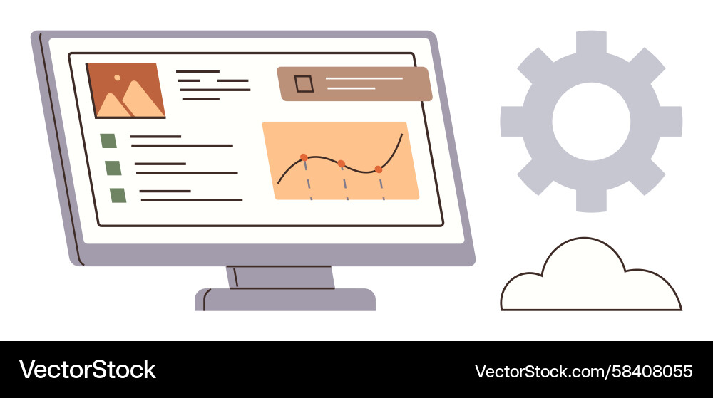 Data Analytics Dashboard Vector Image